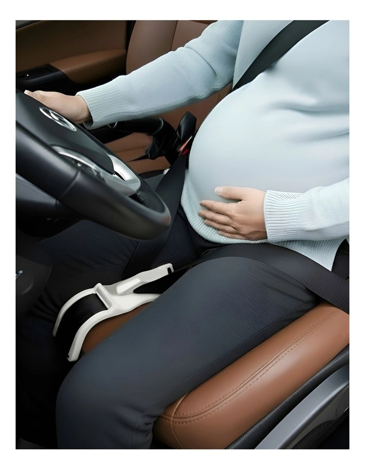 Pregnant Belly Protection Car Seat Belt in White image 3