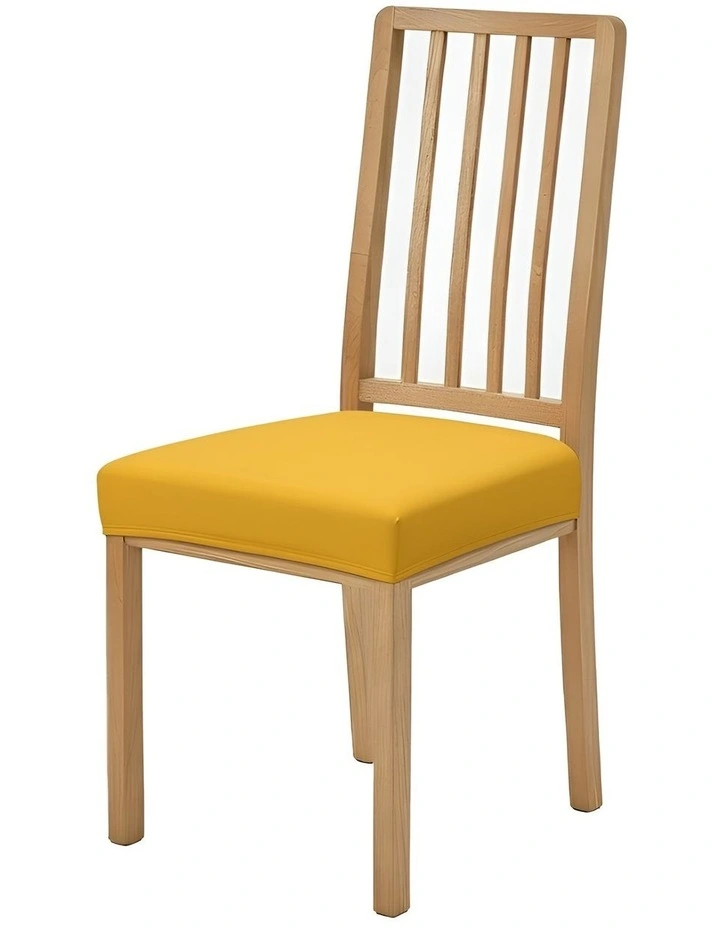 Stretch Seat Chair Cover in Yellow image 1