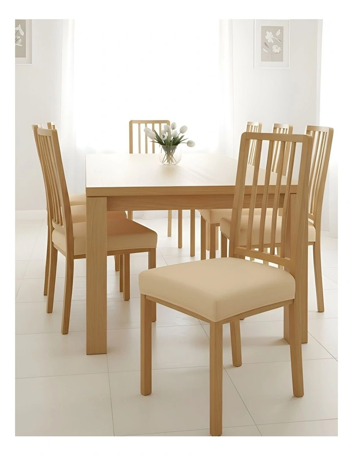 Plain Chair Cover in Beige image 2