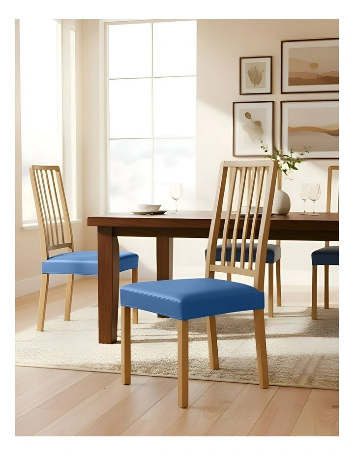 Pu Leather Chair Cover in Blue image 2