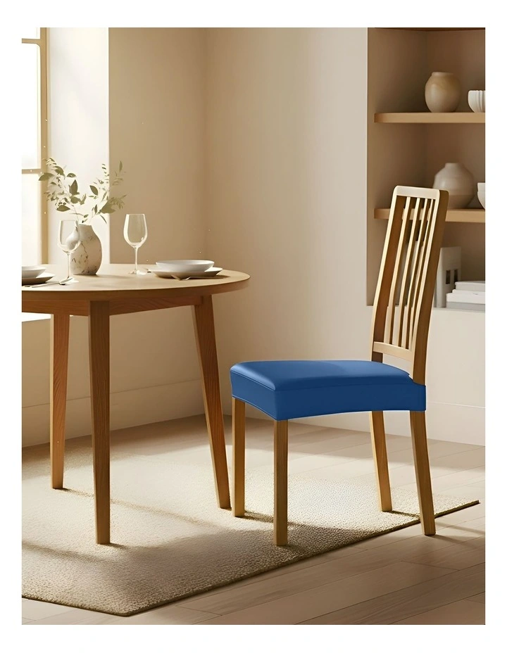 Pu Leather Chair Cover in Blue image 3