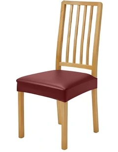 Pu Leather Chair Cover in Wine Red