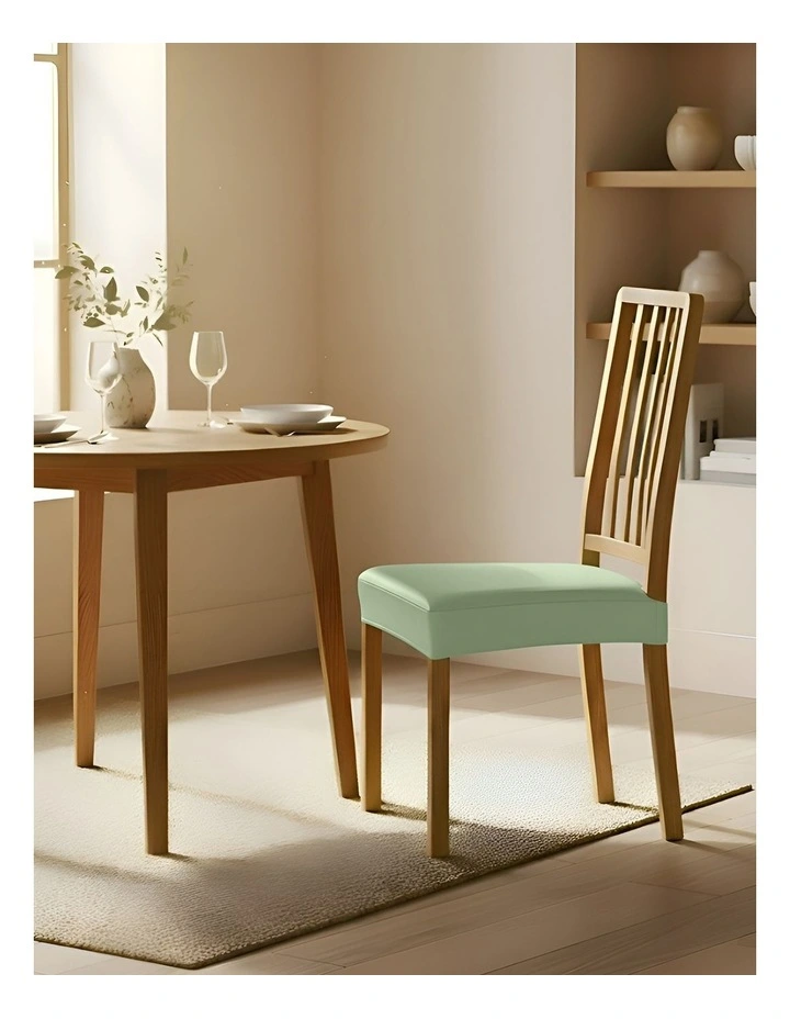 Pu Leather Chair Cover in Light Green image 3