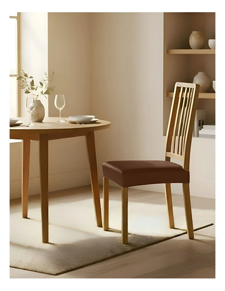 Pu Leather Chair Cover in Coffee image 3