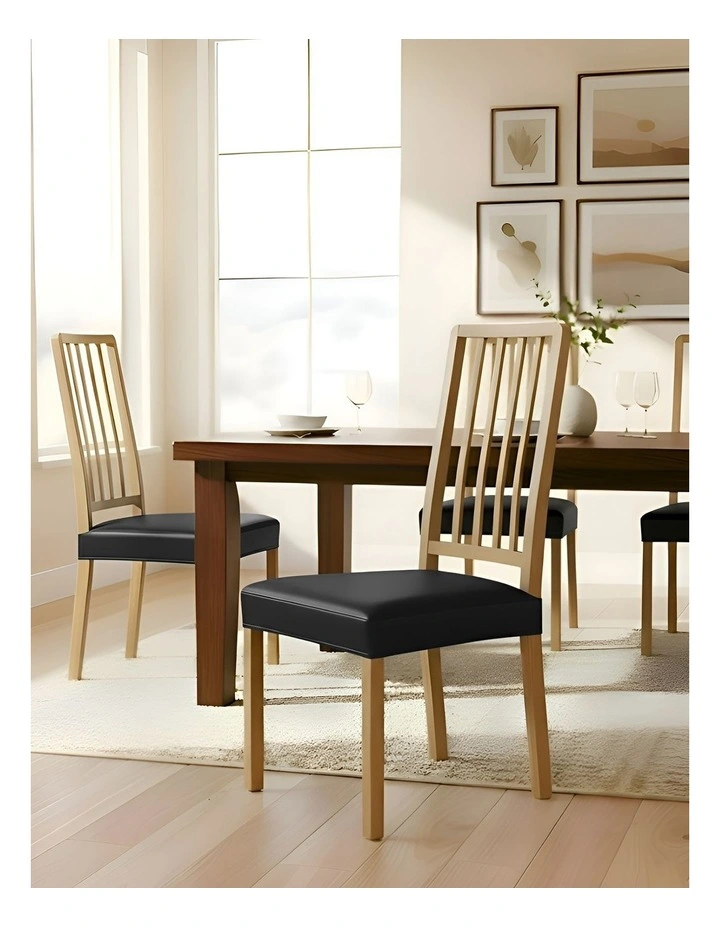 Pu Leather Chair Cover in Black image 2