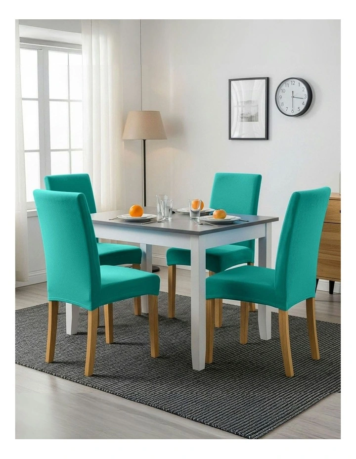 Velvet Plush Chair Cover in Peacock Blue image 6