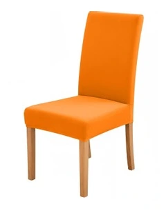 Velvet Stretch Chair Cover in Orange