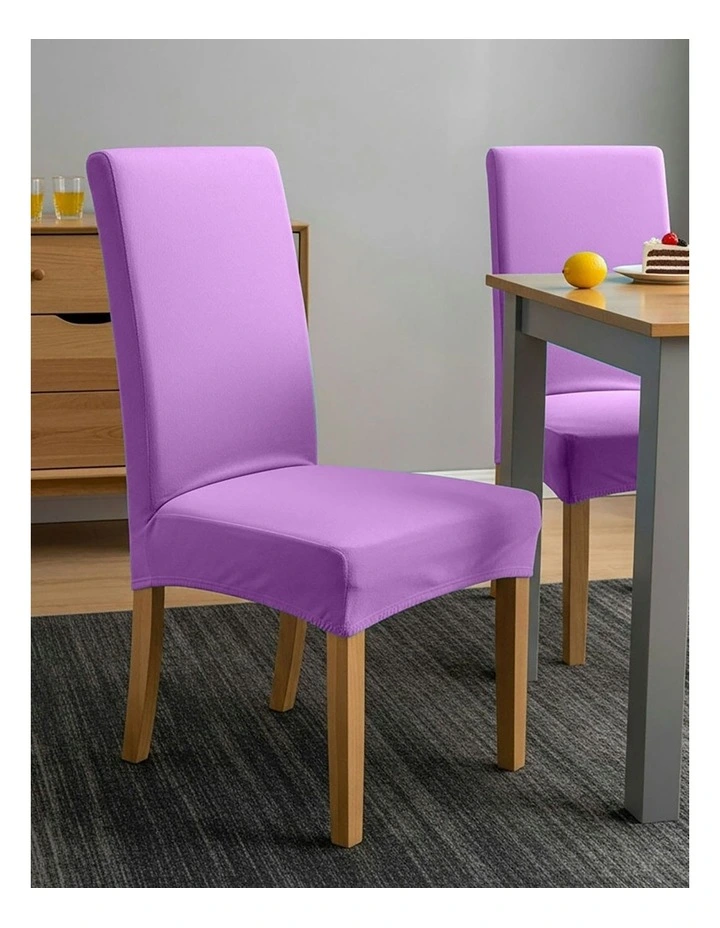Velvet Plush Stretch Chair Cover in Blue image 5