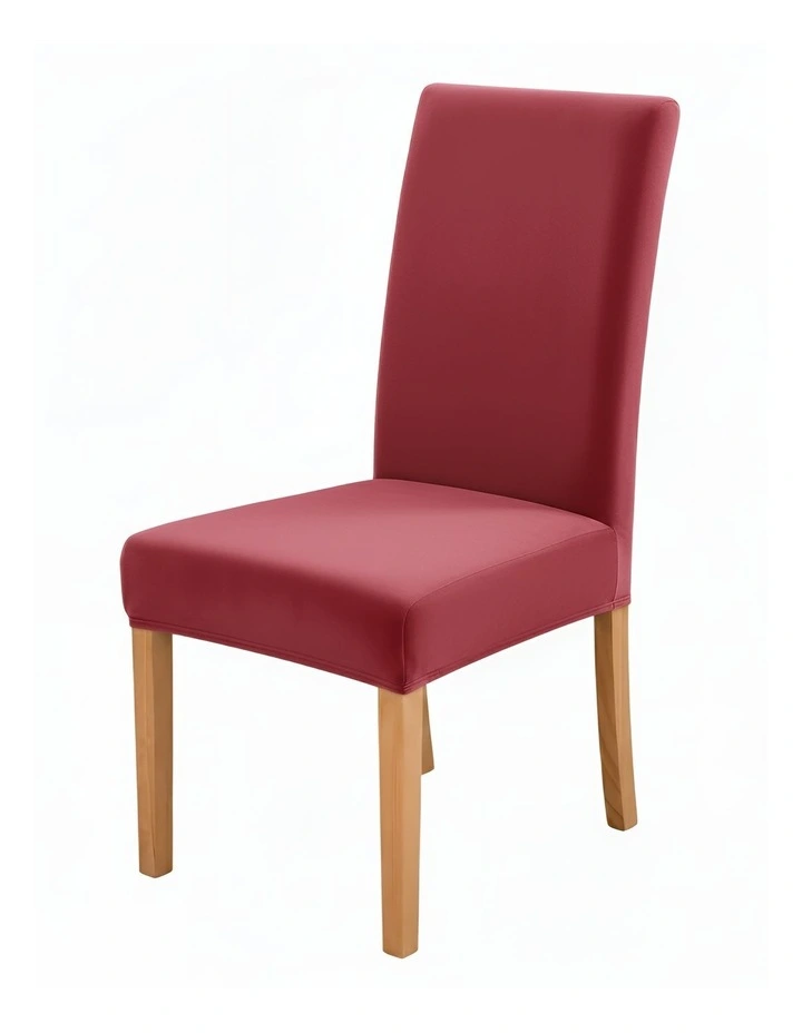 Velvet Chair Cover in Rose Red image 1