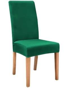 Velvet Chair Cover in Green
