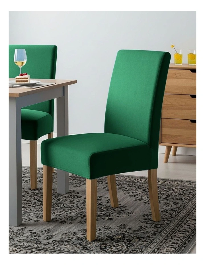 Velvet Chair Cover in Green image 3