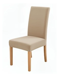Plush Velvet Chair Cover in Beige