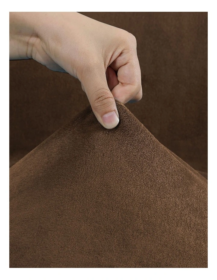 Velvet Chair Cover in Coffee image 7