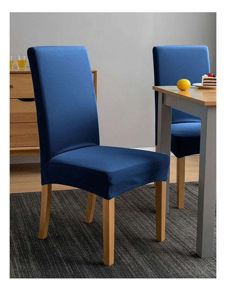 Velvet Chair Cover in Navy image 3