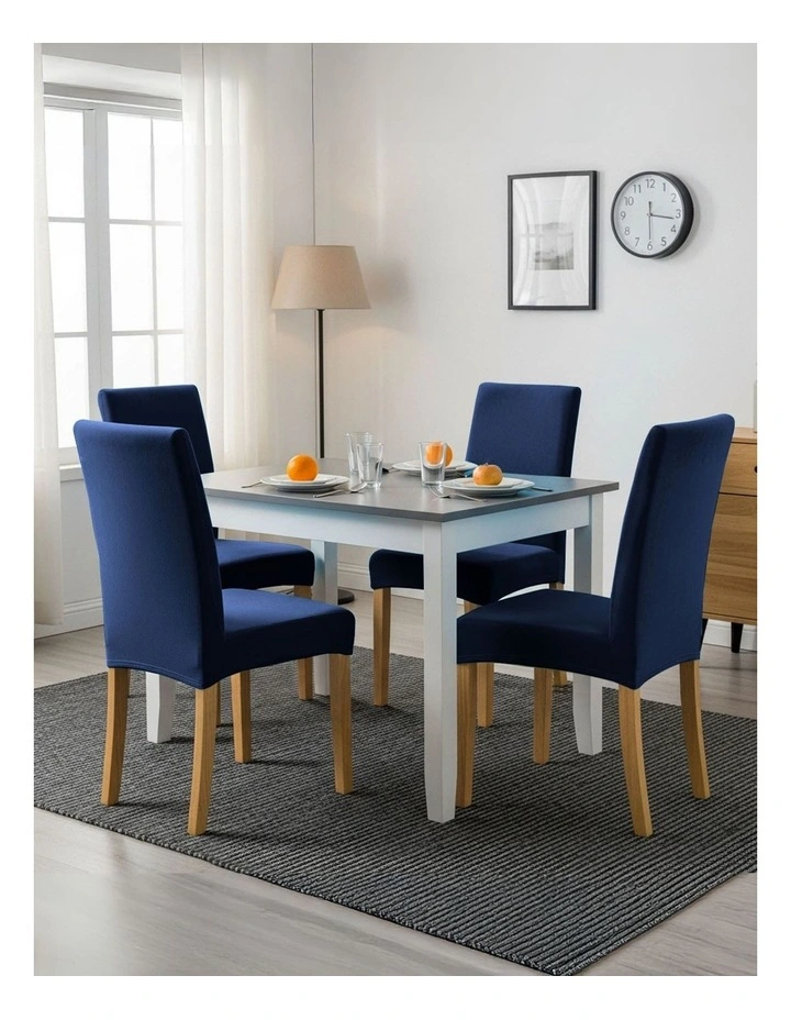 Velvet Chair Cover in Dark Navy image 5