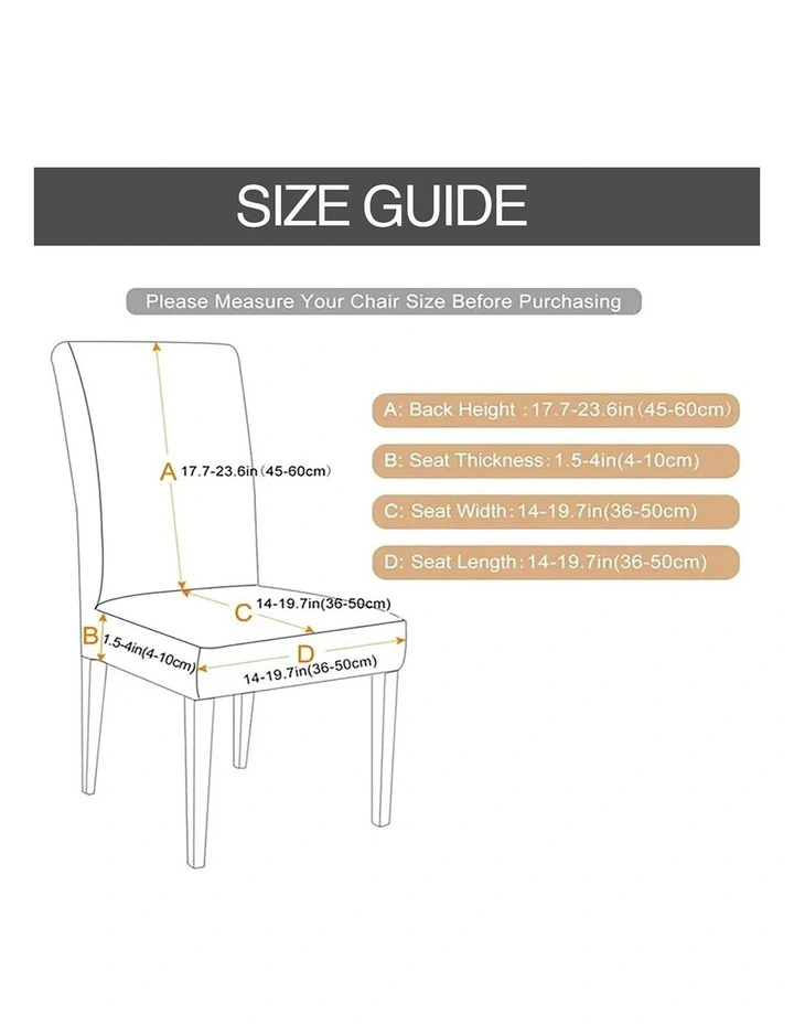 Anyseat Chair Cover Dark Grey Velvet Plush Slipcover for Dining Kitchen image 6