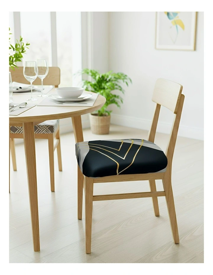 Triangular Design Chair Cover in Multi image 3