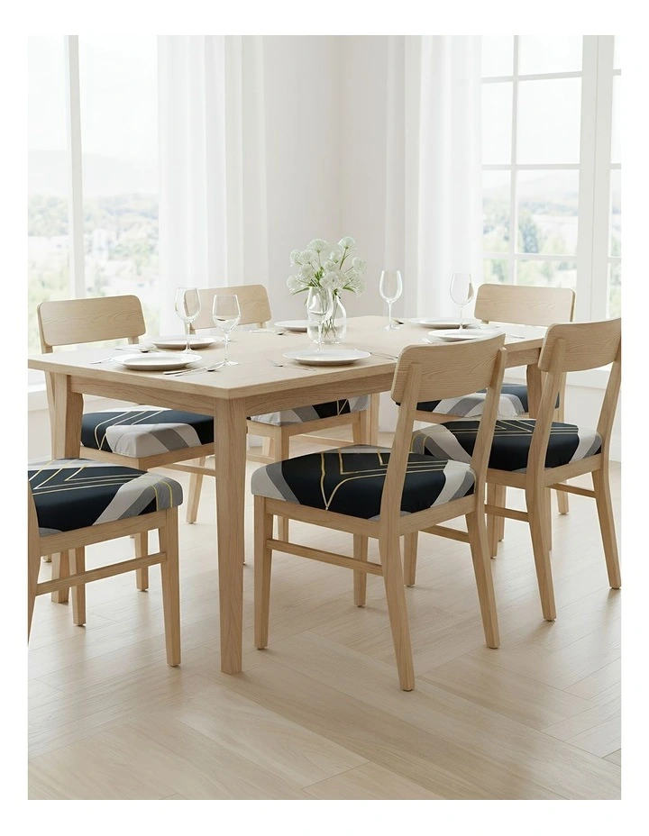 Triangular Design Chair Cover in Multi image 4