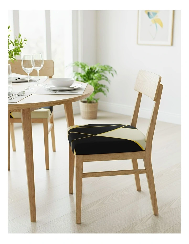 Linear Design Chair Cover in Multi image 3