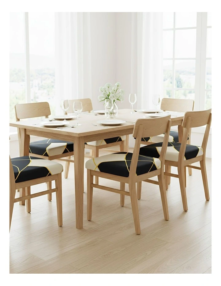 Linear Design Chair Cover in Multi image 4