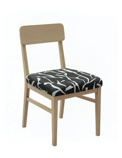 Crack Linear Design Chair Cover in Black and White