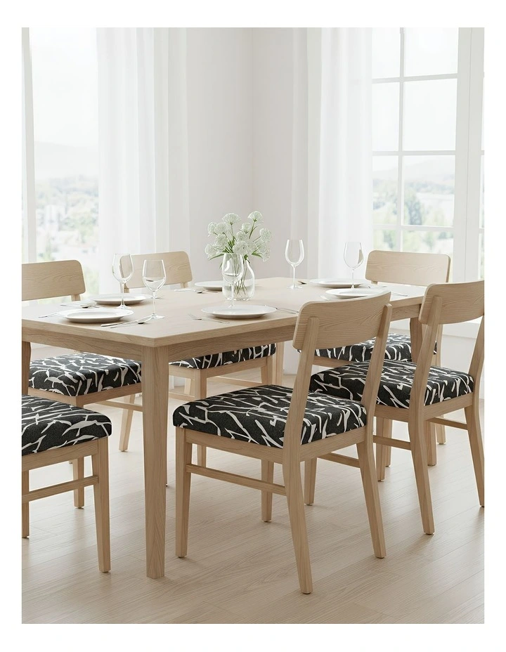 Crack Linear Design Chair Cover in Black and White image 4