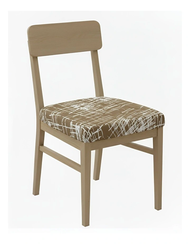 Crack Linear Design Chair Cover in Brown image 1