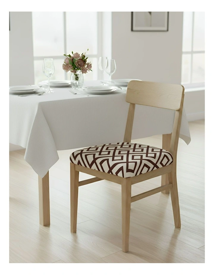 Simple Design Stretch Chair Cover in Brown image 2