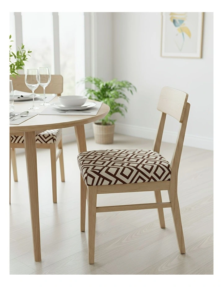 Simple Design Stretch Chair Cover in Brown image 3