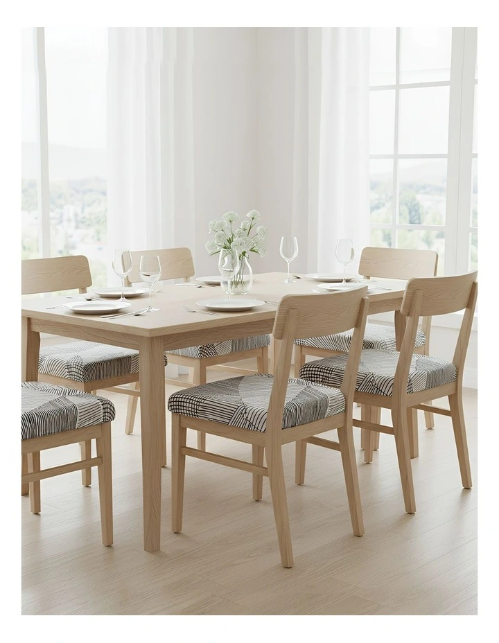 Simple Linear Pattern Design Stretch Chair Cover in White image 4