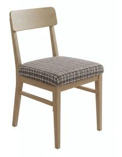 Wavey and Straight Line Pattern Chair Cover in Dark Brown