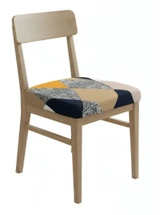 Diagonal Print Stretch Chair Cover in Multicolor