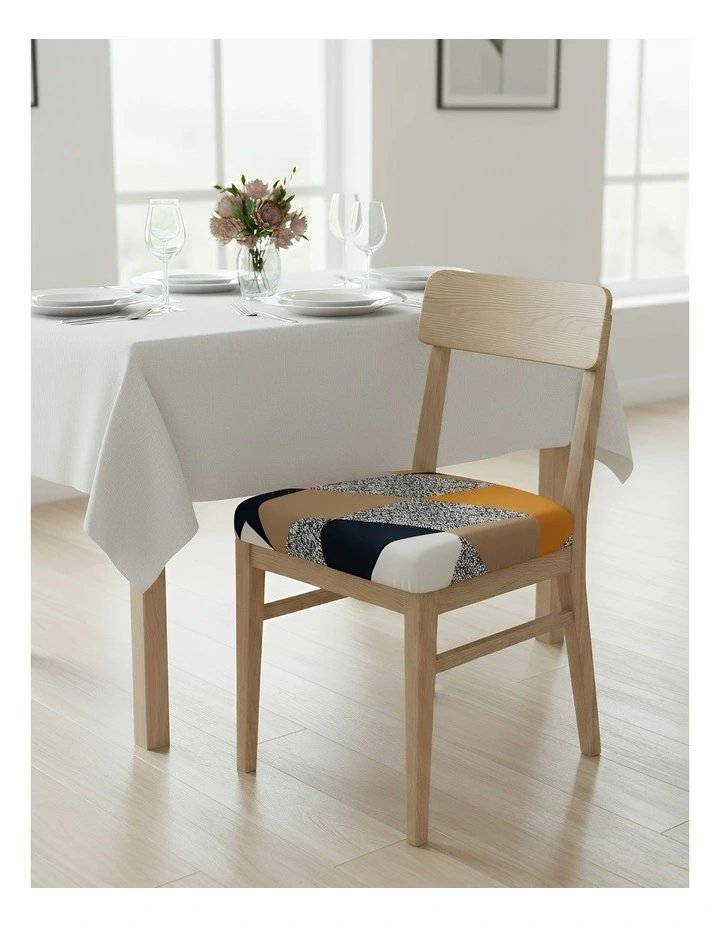 Diagonal Print Stretch Chair Cover in Multicolor image 2