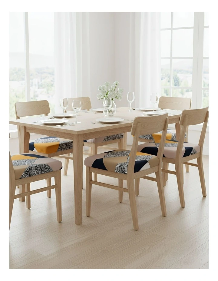Diagonal Print Stretch Chair Cover in Multicolor image 4