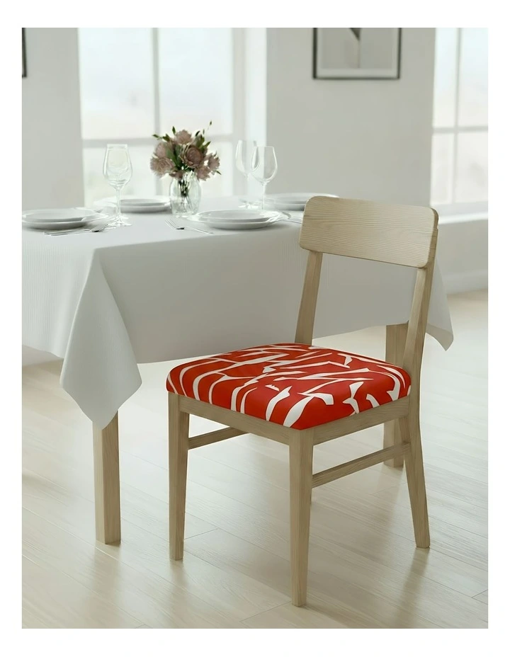 Cracks Print Stretch Chair Cover in Multi image 2
