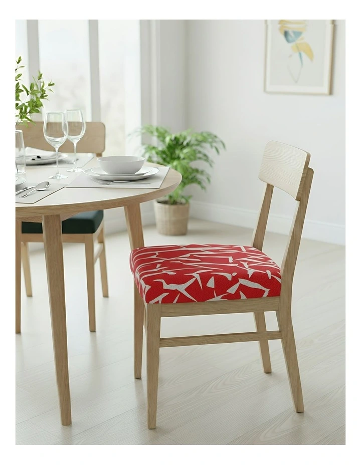 Cracks Print Stretch Chair Cover in Multi image 3