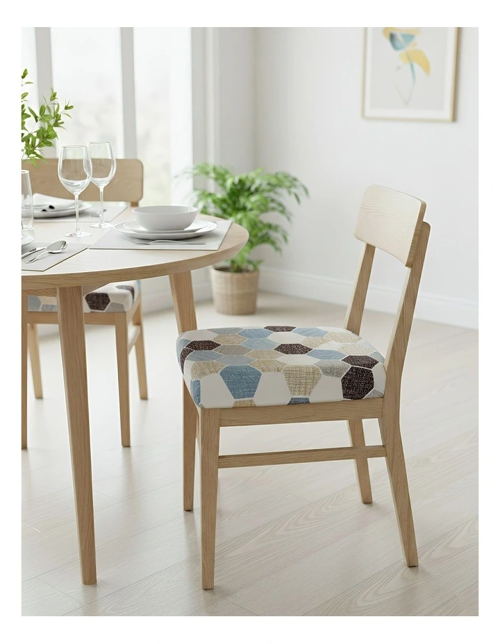 Diamond Print Stretch Chair Cover in Multi Color image 3