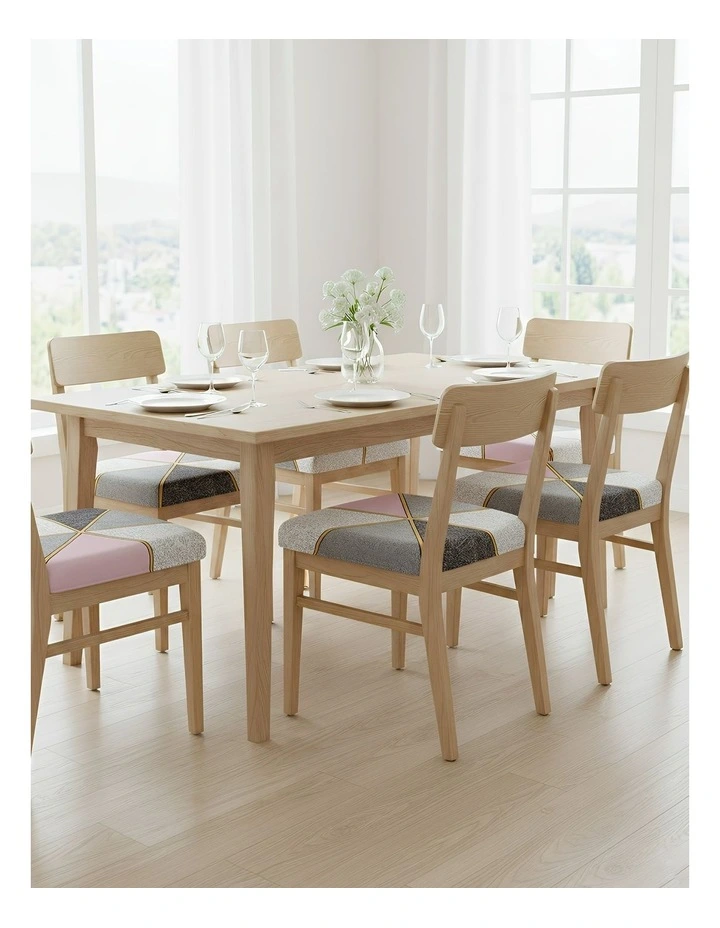 Linear Pattern Print Chair Cover in Multi image 4