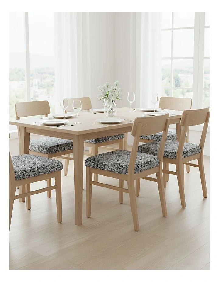 Crack Stone Print Stretch Chair Cover in Dark Gray image 4