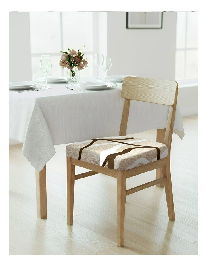Lines Print Stretch Chair Cover in Multi image 2
