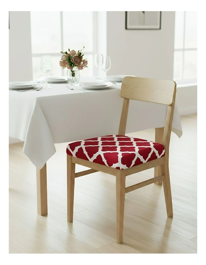 Print Stretch Chair Cover in Multi image 2