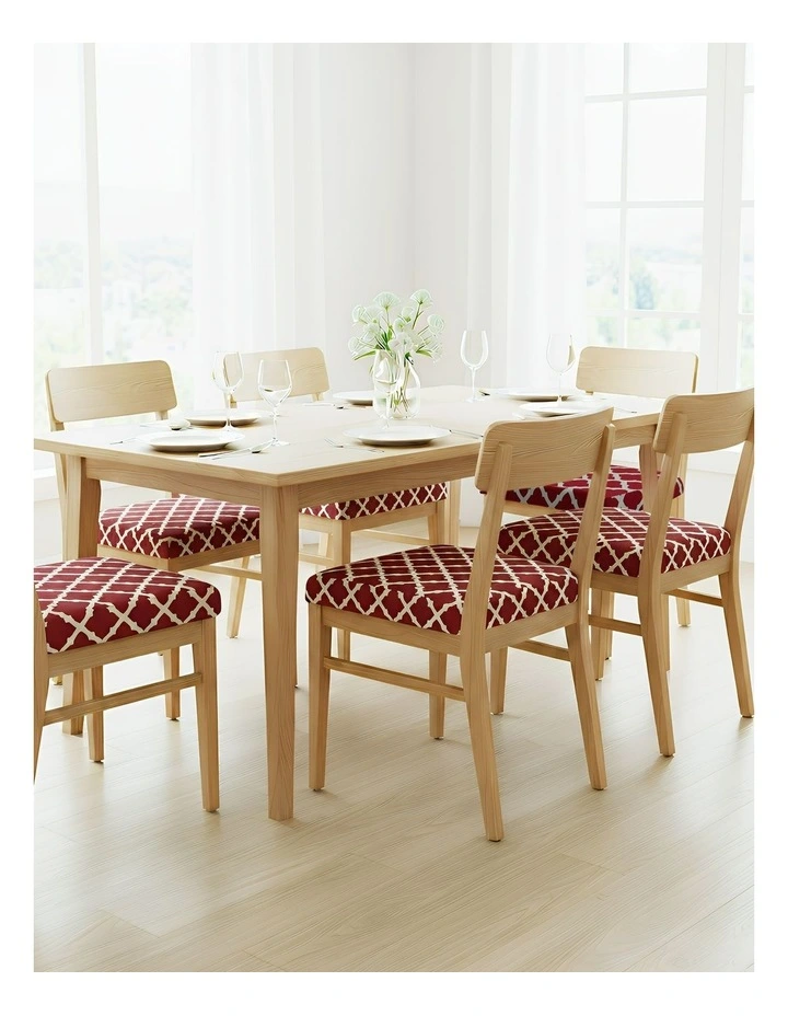 Print Stretch Chair Cover in Multi image 4