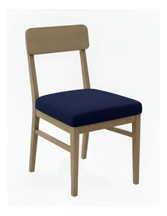 Plain No Print Stretch Chair Cover in Navy Blue