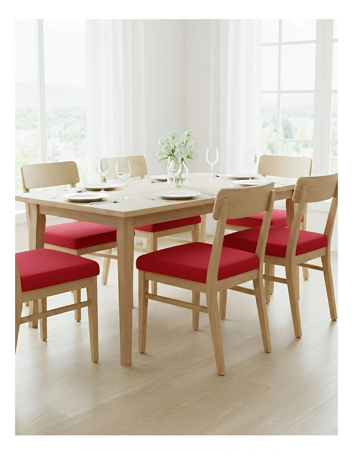 Plain No Print Stretch Chair Cover in Wine Red image 4