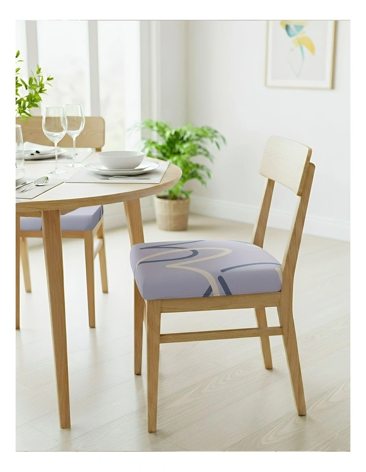 Simple Heart Pattern Print Chair Cover in Light Purple image 3