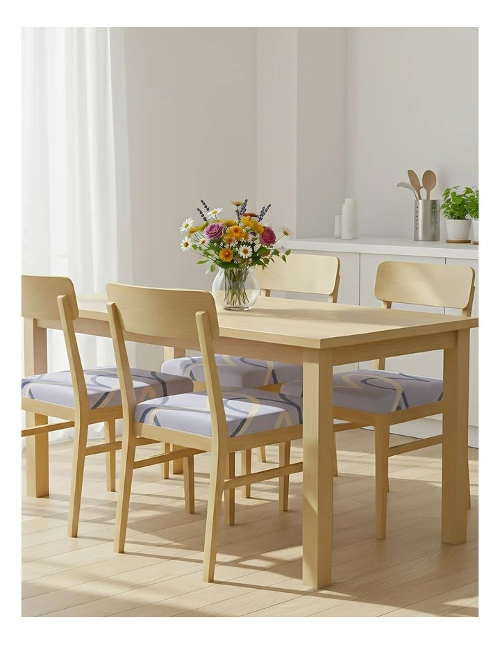 Simple Heart Pattern Print Chair Cover in Light Purple image 4