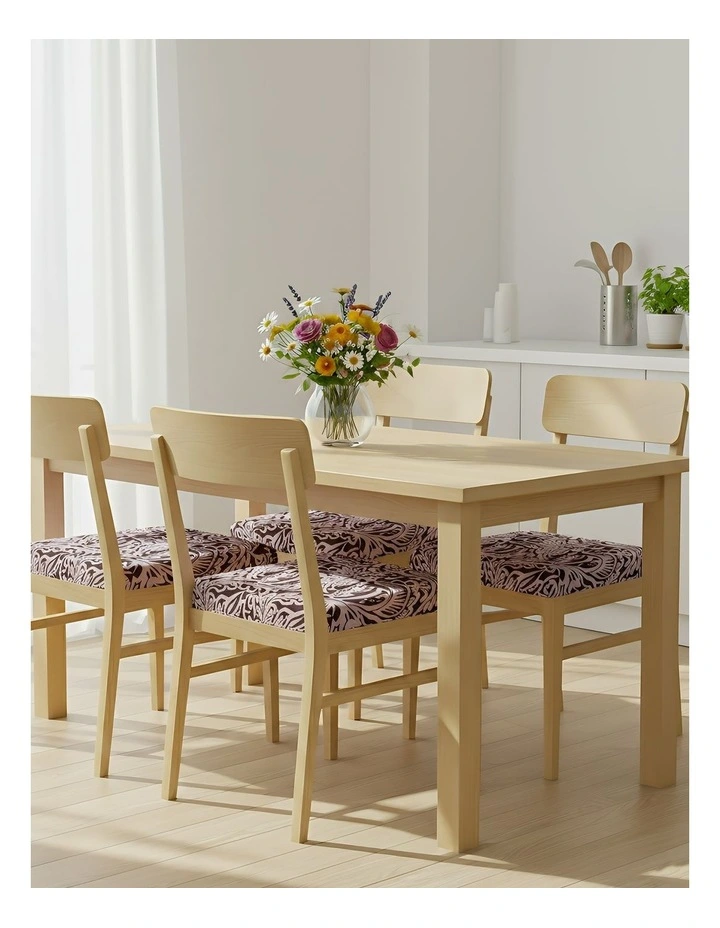 Vintage Vine Print Stretch Chair Cover in Purple image 4