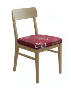 Simple Floral Pattern Chair Cover in Red