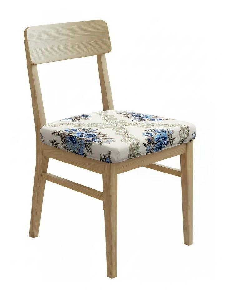 Floral Print Chair Cover in Beige image 1