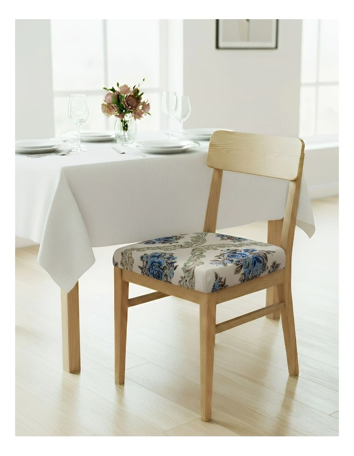 Floral Print Chair Cover in Beige image 2